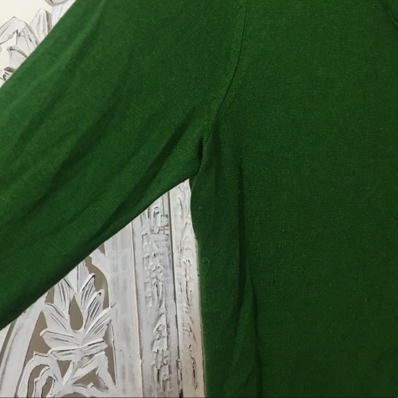 DKNY Classic Silk & Cashmere Deep green turtleneck - Picture 6 of 8